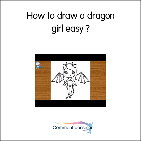How to draw a dragon girl easy
